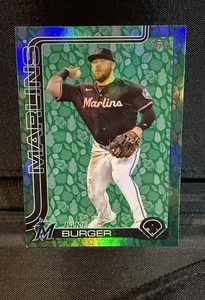 2025 Topps Easter Holiday Green Foil Jake Burger #330 Miami Marlins - Picture 1 of 2