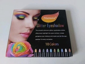 10 Colour Pack Glitter Eyeshadow Sticks Eye Shadow Pen Shimmer Pearlescent NEW - Picture 1 of 5