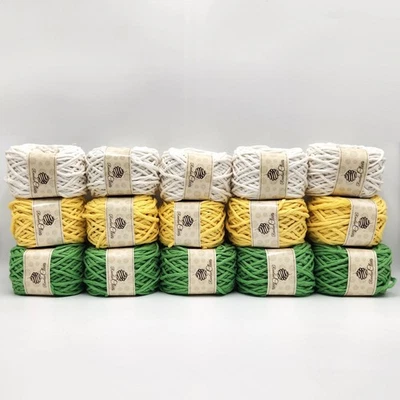 15 Balls Macrame Cotton Cord 7 mm Crochet Knitting Yarn Baskets Wall Decor - Image 1 of 4
