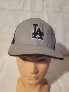 Los Angeles Dodgers Mütze Kappe grau marine tailliert 7 3/8 New Era MLB Original... - Bild 1 von 8