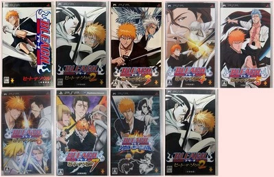 Bleach Heat The Soul 1 2 3 4 5 6 7 & Soul Carnival 1 & 2 9 set PSP  - Image 1 of 4