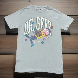Rick & Morty Oh Geez Blue Tee Adult Swim Cartoon T-Shirt Ripple Junction Small - Picture 1 of 5