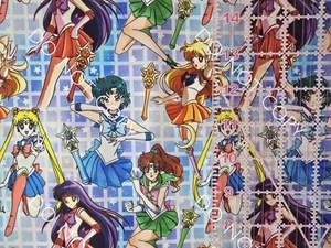 Custom 100% Cotton Woven Fabric Anime Sailor Moon Blue by the 1/4 Yard 9x56 - Picture 1 of 2