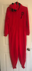 Unisex Women/Men size S Microfleece Devil Red Overall Costume Zip Up Sleepwear