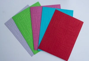 5 Happy Birthday Embossed Cardstock Designs for Scrapbooking | Card Toppers - Picture 1 of 2