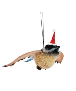 Christmas Tree Ornament Decoration Australian Bird Bristlebrush Wings BLUE WREN - Bild 1 von 2