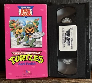 Burger King Kids Club Ninja Turtles VHS (1990) April Foolish ~ FREE SHIPPING - Picture 1 of 4