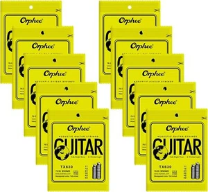 10 Sets Orphee TX630 Acoustic Guitar Strings 11-52 75/25 Phosphor Bronze Z7D2 - Picture 1 of 5