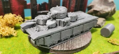 T-35 Pesante Carro Armato Sovietico Russia Non Verniciato Modello 3D 1:87 1:72 - Immagine 1 di 4