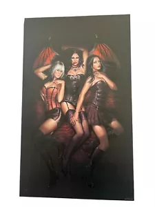 ASYLUM OF HORRORS 12x16 Print ALY FELL Sexy Horror Demoness Pin Up Girls - Picture 1 of 3