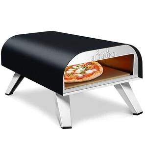 Horno de gas de 12" BIG HORN OUTDOORS horno portátil negro, patio trasero - Imagen 1 de 7