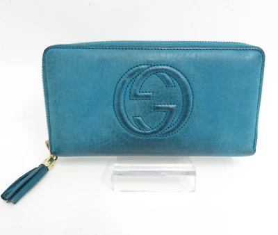 Auténtica billetera GUCCI GG Soho de cuero con cremallera alrededor #42245 Foto 1 de 4