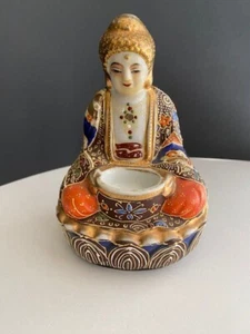 VINTAGE SATSUMA BUDDHA INCENSE BURNER. - Picture 1 of 4