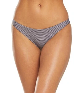 Hurley Women's Surf Bikini Bottom Quick Dry Compression Black Micro Stripes - Picture 1 of 4