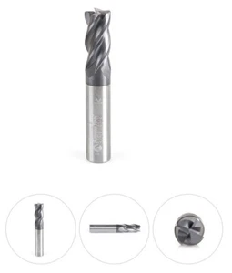 AMANA TOOL 51609 SOLID CARBIDE SPIRAL CNC VARIABLE HELIX END MILL - Picture 1 of 2
