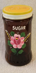Folk Art Americana Lancaster County Pennsylvania German Hand Painted Sugar  Jar - Picture 1 of 8
