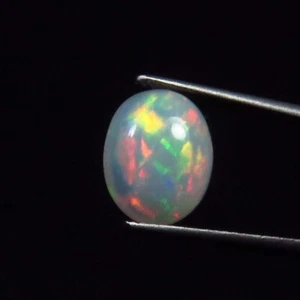 Natural Welo Fire Ethiopian Opal Gemstone Opal Smooth Oval Cabochon 10x8mm OL-38 - Picture 1 of 3