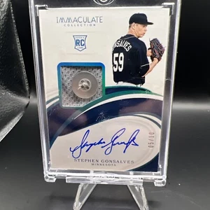 2019 Panini Immaculate Stephen Gonsalves Twins Rookie Auto Relic#5/10 W58 Rare - Picture 1 of 4