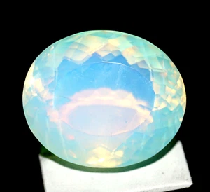 Large Blue Pinkish Fire Opal 70+ Ct Australian Oval Cut Loose Gemstone - Picture 1 of 8