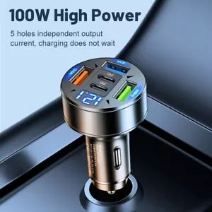 5 Ports Car Charger Fast Charging Adapter for PD and For QC3 0 Devices - Picture 1 of 12