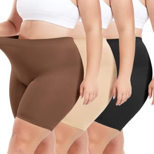 Plus Size Women High Waist Shapewear Thigh Slimmer Tummy Control Shorts Shaper - Picture 1 of 17