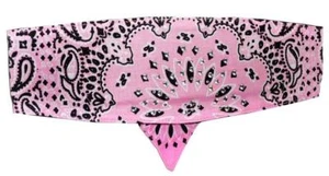 PINK  ... Chop Top  Head Wrap Doo Rag Casual Bandana Capsmith New / Rhinestones - Picture 1 of 2