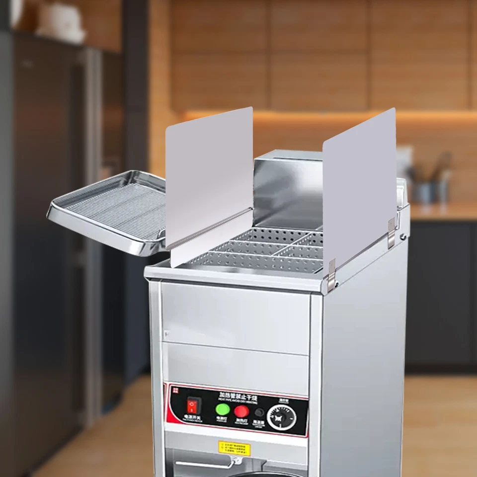 Paquete de 2 insertos protectores contra salpicaduras para freidora universal de acero inoxidable izquierda y derecha nuevos Foto 1 de 4