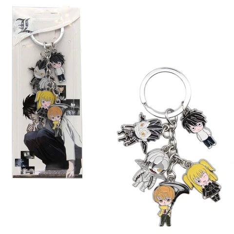 RYUK REM LIGHT N MISA Death Note 1 in. 5 Pcs. Key Chain Set (Anime KeyChain) Cover