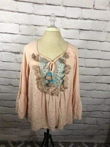 Blusa para mujer Lilly Pulitzer talla S rosa manga larga campana - Imagen 1 de 5