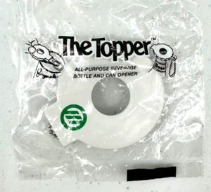 The Topper Blanco Todo Uso Abridor de Botellas y Latas Llavero Monedero Dije - Imagen 1 de 5