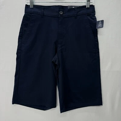IZOD Chino Shorts Boys 16 Regular  3-Pocket School Uniform Wrinkle Free Navy New - Image 1 of 4