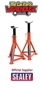 Sealey Tools AS2500 ~ 2.5 Ton Each ~ 5 Ton Pair Axle Stands 505mm High Car / Van - Picture 1 of 1