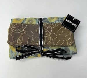 Maruca Fabric Cosmetic Bag Multicolor Multiple Zippered Compartments NWT - Picture 1 of 13