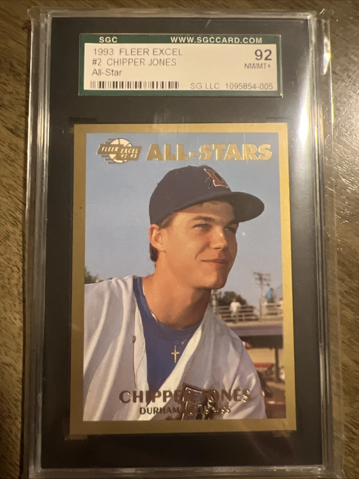 Fleer Excel Chipper Jones All-Stars #2 Minor League RC SGC-92 1992-93 casi nuevo/como nuevo+ Foto 1 de 3