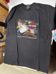 Vintage Harley Davidson Hemd Herren XL Schwarz Kurzarm Columbia SC 2006 USA Eagle - Bild 1 von 3