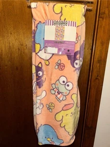 NEW Hello Kitty And Friends Plush THROW BLANKET 50x70in Silk Touch! - Picture 1 of 8