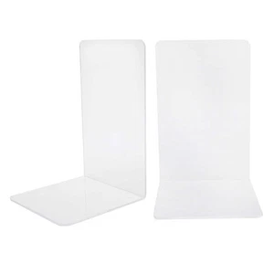 2Pcs Acrylic Bookend File Book Bookshelf Student Desktop Storage For Home Office - Photo 1/12