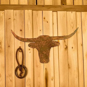 Steer head rusty wall and garden art. for the cattle person in your life. - Picture 1 of 4