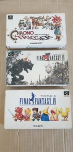 Lote Super Famicom NTSC J SNES Final Fantasy IV y VI y Chrono Trigger Squaresoft - Imagen 1 de 14