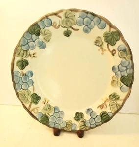 Vintage Metlox Poppytrail geformte blaue Traube Speiseteller 10,25" handbemalt CA - Bild 1 von 4