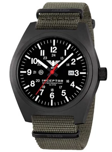 KHS Herrenuhr Inceptor Black Steel Steingrau-Oliv INCBS.NSGO