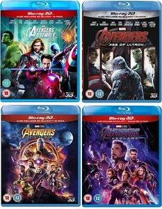 AVENGERS 1-4 3D & 2D Blu-Ray 4 Movie Bundle BRAND NEW (USA Compatible) - Picture 1 of 1