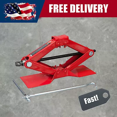 BIG RED T10152 Torin Steel Scissor Lift Jack Car Kit, 1.5 Ton Capacity, Red - Image 1 of 4