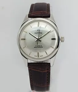 Roamer Silver Dial Para Shock 17 Jewels Mechanische Handaufzug Herren Armbanduhr - Bild 1 von 8