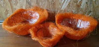 3 Sisal-Körbe,Blumenübertopf,Osterkorb, orange, 3 versch. Größen,neu - Bild 1 von 2