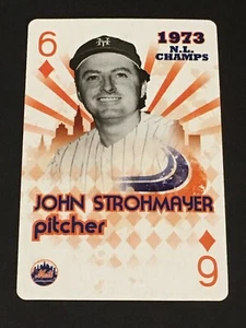 *RAR* JOHN STROHMAYER 1973 NY Mets 40th Anniversary Playing Cards -2013 Caesars - Bild 1 von 2