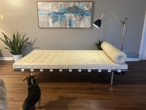 Vintage Leather BARCELONA Daybed Mies Van Der Rohe Style Cover