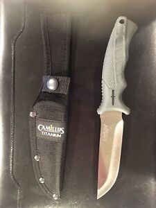 CAMILLUS TITANIUM 9 1/2" FIXED BLADE KNIFE WITH SHEATH New out of box