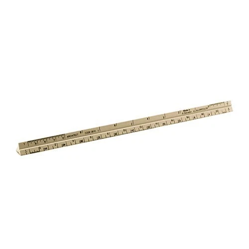 Alumicolor Architect Triangle Pocket Scale Ruler 6" Gold Draft School Office - Image 1 of 1