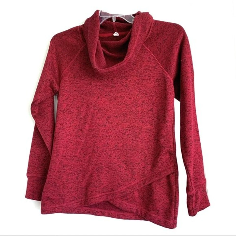 Suéter Ideology talla pequeña rojo y negro manga larga cuello capucha nuevo sin etiquetas  Foto 1 de 4